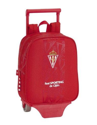 Mochila Guardería Con Ruedas Sporting De Gijon | Reino Escolar: Mochilas y Regalos