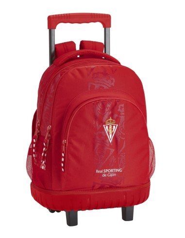 Mochila Grande Con Ruedas Compact Sporting De Gijon | Reino Escolar: Mochilas y Regalos