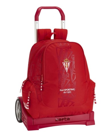 Mochila 662 Con Carro Evolution Sporting De Gijon | Reino Escolar: Mochilas y Regalos