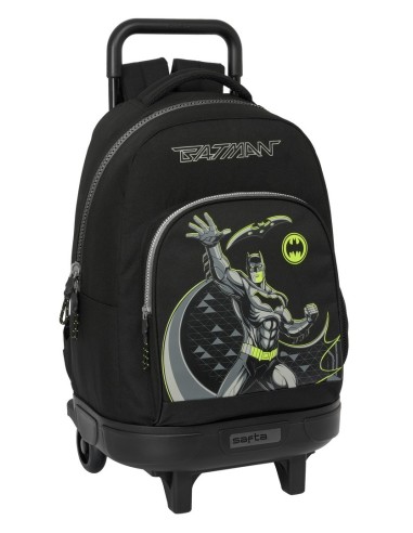 Mochila Grande Con Ruedas Compact Extraible Batman | Reino Escolar: Mochilas y Regalos