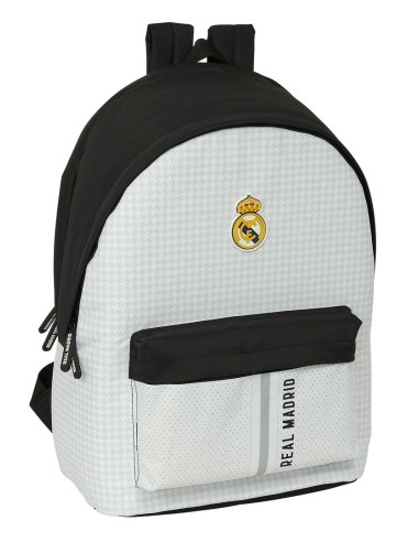 Mochila Doble Para Portatil 15.6"+Usb Real Madrid | Reino Escolar: Mochilas y Regalos