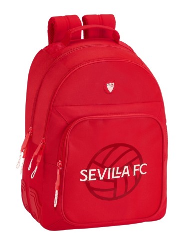 Mochila Doble Con Cantoneras Adaptable A Carro Sevilla F.C. | Reino Escolar: Mochilas y Regalos