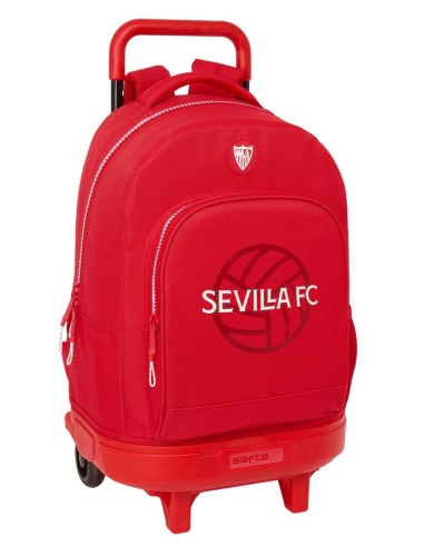 Mochila Grande Con Ruedas Compact Extraible Sevilla F.C. | Reino Escolar: Mochilas y Regalos