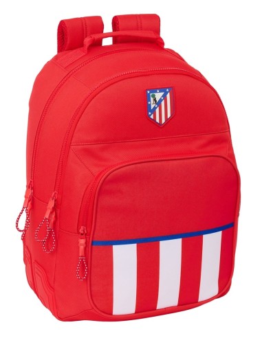 Mochila Doble Con Cantoneras Adaptable A Carro Atletico De Madrid | Reino Escolar: Mochilas y Regalos