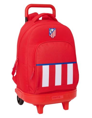 Mochila Grande Con Ruedas Compact Extraible Atletico De Madrid | Reino Escolar: Mochilas y Regalos