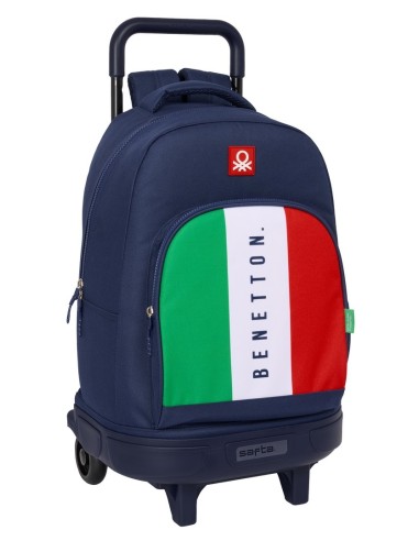 Mochila Grande Con Ruedas Compact Extraible Benetton | Reino Escolar: Mochilas y Regalos