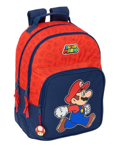 Mochila Doble Con Cantoneras Adaptable A Carro Super Mario | Reino Escolar: Mochilas y Regalos