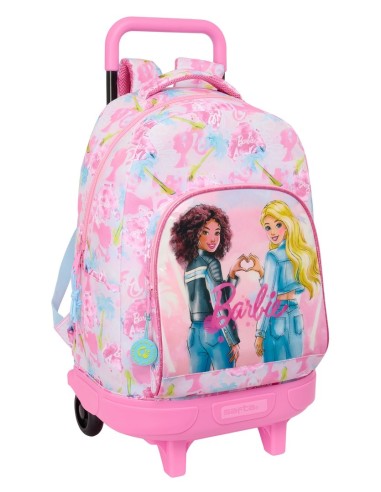 Mochila Grande Con Ruedas Compact Extraible Barbie | Reino Escolar: Mochilas y Regalos