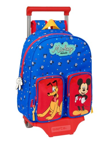 Mochila 609 Con Carro 705 Mickey Mouse | Reino Escolar: Mochilas y Regalos