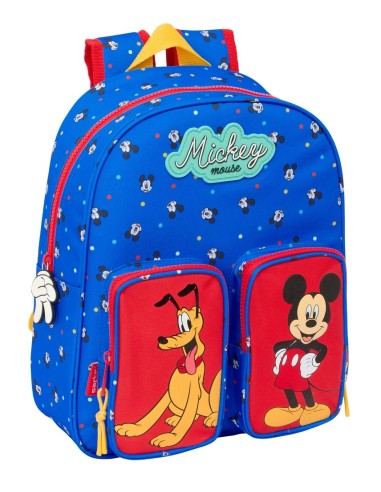 Mochila Infantil Bolsillos Adaptable Carro Mickey Mouse | Reino Escolar: Mochilas y Regalos