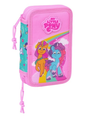 Plumier Doble Pequeñoo 28 Piezas My Little Pony | Reino Escolar: Mochilas y Regalos