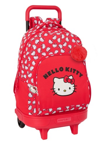 Mochila Grande Con Ruedas Compact Extraible Hello Kitty  | Reino Escolar: Mochilas y Regalos