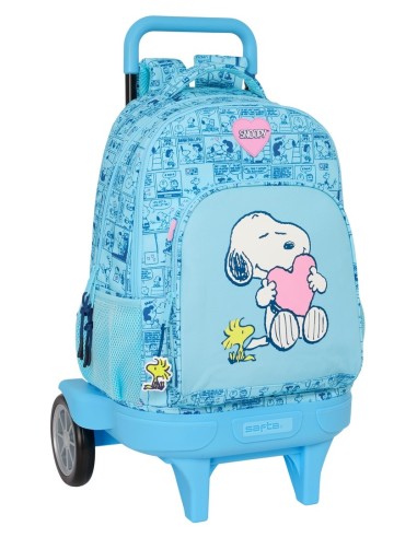 Mochila Grande Con Ruedas Compact Evolution Extraíble Snoopy | Reino Escolar: Mochilas y Regalos