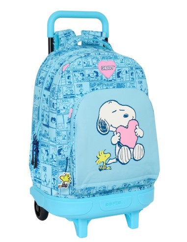 Mochila Grande Con Ruedas Compact Extraible Snoopy | Reino Escolar: Mochilas y Regalos