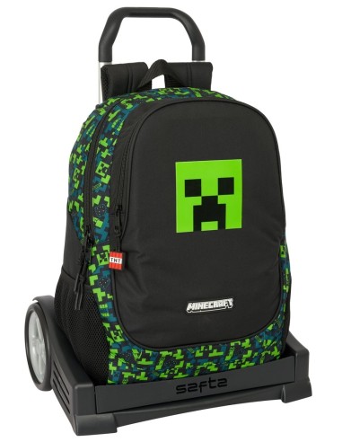 Mochila 665 Con Carro Evolution Minecraft | Reino Escolar: Mochilas y Regalos