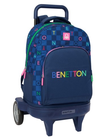 Mochila Grande Con Ruedas Compact Evolution Extraíble Benetton | Reino Escolar: Mochilas y Regalos