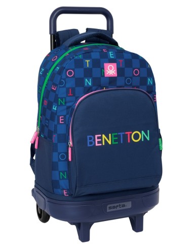 Mochila Grande Con Ruedas Compact Extraible Benetton | Reino Escolar: Mochilas y Regalos