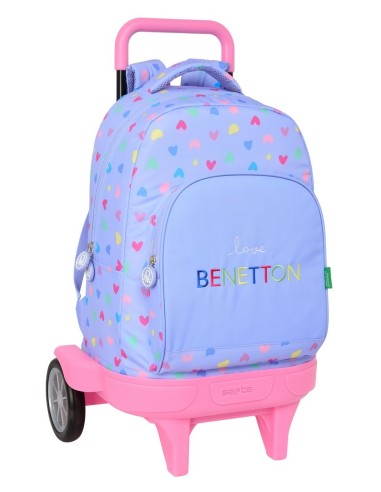 Mochila Grande Con Ruedas Compact Evolution Extraíble Benetton | Reino Escolar: Mochilas y Regalos