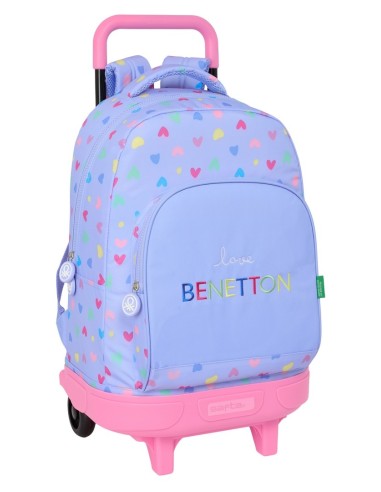 Mochila Grande Con Ruedas Compact Extraible Benetton | Reino Escolar: Mochilas y Regalos