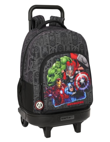 Mochila Grande Con Ruedas Compact Extraible Avengers | Reino Escolar: Mochilas y Regalos