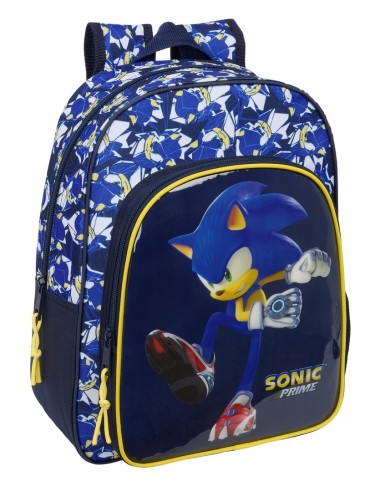 Mochila Infantil Adaptable A Carro Sonic Prime | Reino Escolar: Mochilas y Regalos