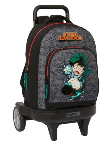 Mochila Grande Con Ruedas Compact Evolution Extraíble My Hero Academia | Reino Escolar: Mochilas y Regalos