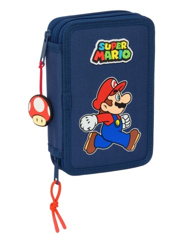 Plumier Doble Pequeñoo 29 Piezas Super Mario | Reino Escolar: Mochilas y Regalos