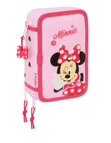 Plumier Triple 37 Piezas Minnie Mouse | Reino Escolar: Mochilas y Regalos