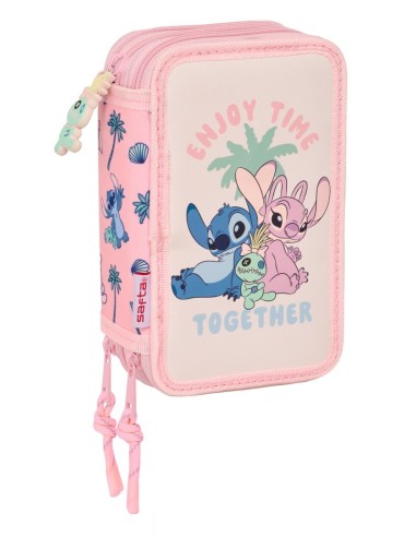 Plumier Triple 37 Piezas Stitch | Reino Escolar: Mochilas y Regalos