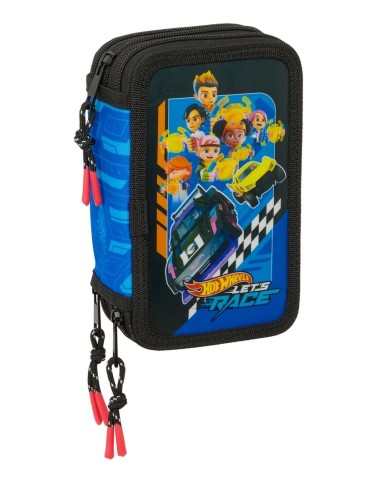 Plumier Triple 37 Piezas Hot Wheels | Reino Escolar: Mochilas y Regalos