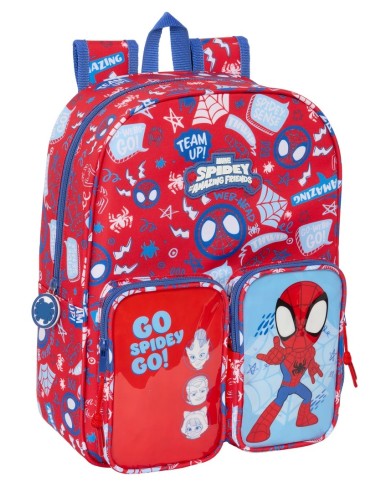 Mochila Infantil Bolsillos Adaptable Carro Spidey | Reino Escolar: Mochilas y Regalos