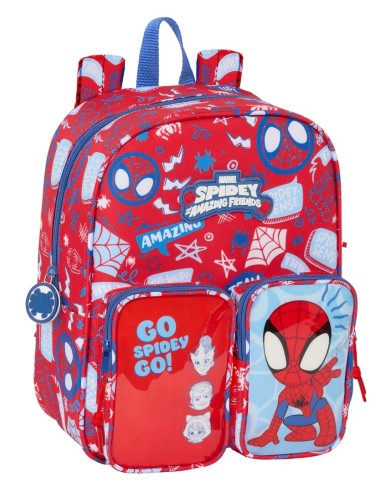 Mochila Guarderia Bolsillos Adaptable Carro Spidey | Reino Escolar: Mochilas y Regalos