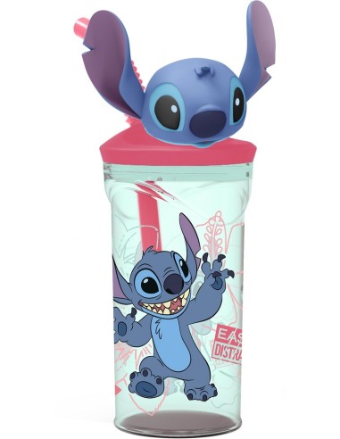 Vaso Figurita 3D 360ml Stitch | Reino Escolar: Mochilas y Regalos