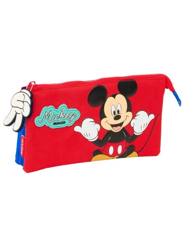 Portatodo Triple Mickey Mouse | Reino Escolar: Mochilas y Regalos