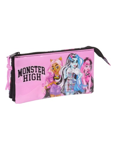 Portatodo Triple Monster High | Reino Escolar: Mochilas y Regalos