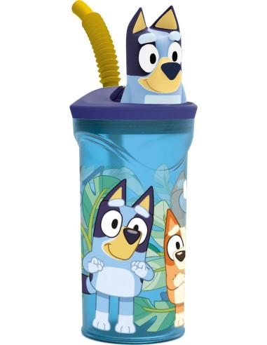 Vaso Figurita 3D 360ml Bluey | Reino Escolar: Mochilas y Regalos