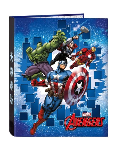 Carpeta Cartón Folio 4 Anillas Mixtas Avengers | Reino Escolar: Mochilas y Regalos