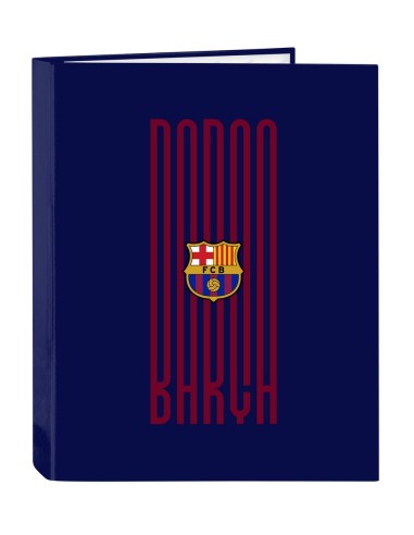 Carpeta Cartón Folio 4 Anillas Mixtas F.C. Barcelona | Reino Escolar: Mochilas y Regalos