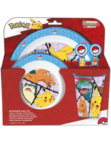 Set Micro Kids 5 Piezas En Estuche Pokemon | Reino Escolar: Mochilas y Regalos