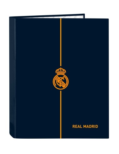 Carpeta Cartón Folio 4 Anillas Mixtas Real Madrid | Reino Escolar: Mochilas y Regalos