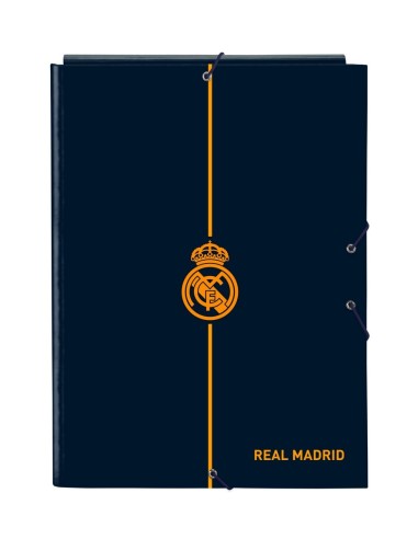 Carpeta Cartón Folio Gomas Solapas Real Madrid | Reino Escolar: Mochilas y Regalos