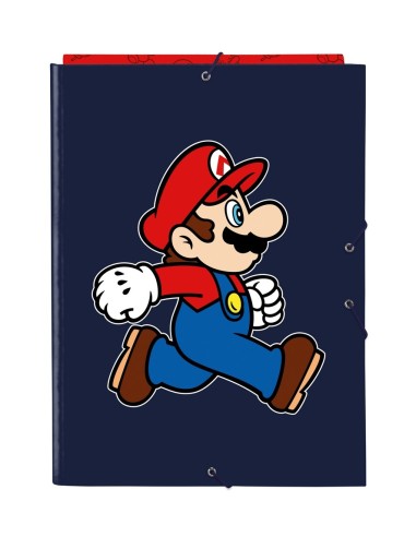 Carpeta Cartón Folio Gomas Solapas Super Mario | Reino Escolar: Mochilas y Regalos