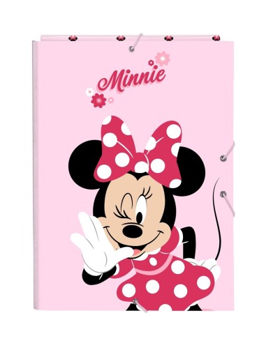 Carpeta Cartón Folio Gomas Solapas Minnie Mouse | Reino Escolar: Mochilas y Regalos