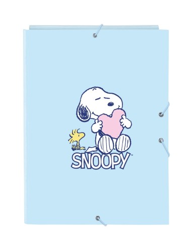 Carpeta Cartón Folio Gomas Solapas Snoopy | Reino Escolar: Mochilas y Regalos